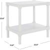 SAFAVIEH Home Collection Rafiki Black Rectangle Bottom Shelf Accent Table ACC5710B, 22″ W x 15.8″ L x 22.8″ H(Distressed White)
