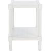 SAFAVIEH Home Collection Rafiki Black Rectangle Bottom Shelf Accent Table ACC5710B, 22″ W x 15.8″ L x 22.8″ H(Distressed White)