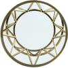 Safavieh Couture Home Delsy Glam Gold Stainless Steel and Glass Top End Table