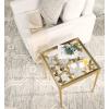 Safavieh FOX2594A Home Collection Rosalia Butterfly Side Table, Antique Gold