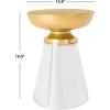 Safavieh Home Collection Dov Drum Gold Side Table