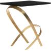 Safavieh Home Collection Dovie Black and Gold Leaf Glass Top Side Table