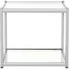 Safavieh Home Collection Lilias Chrome and Glass Square End Table