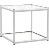Safavieh Home Collection Lilias Chrome and Glass Square End Table