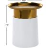 Safavieh Home Collection Zenith Tray Top Gold and White Side Table