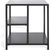 SAFAVIEH Couture Collection – Hodge Black Iron Accent Table, 3-Shelf Open Storage Side Table, Minimalist Modern Design (SFV9557A)(Black)