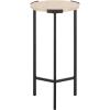 SAFAVIEH Home Collection – Abama Ivory Marble Round Top & Black Metal Side Table, Modern Accent Table (ACC5516A)(Ivory/Black)