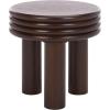 SAFAVIEH Home Collection – Ohana Dark Brown Accent Table, Sculptural Round Side Table, Modern Pedestal Design (ACC2327A)(Dark Brown)