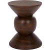 SAFAVIEH Home Collection – Pascual Solid Wood Accent Table with Walnut Finish, Sculptural Modern Side Table, Fully Assembled (ACC3258A)(Walnut)