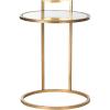 SAFAVIEH Home Collection Calvin Round Gold Leaf End Table