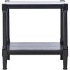 SAFAVIEH Home Collection Rafiki Black Rectangle Bottom Shelf Accent Table ACC5710B, 22″ W x 15.8″ L x 22.8″ H(Black)