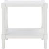SAFAVIEH Home Collection Rafiki Black Rectangle Bottom Shelf Accent Table ACC5710B, 22″ W x 15.8″ L x 22.8″ H(Distressed White)