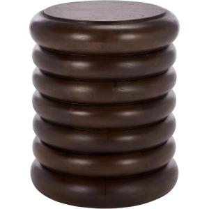 SAFAVIEH Home Collection – Anatoly Brown Accent Table, Sculptural Round Side Table, Bold Contemporary Design (ACC6615A)(Brown)