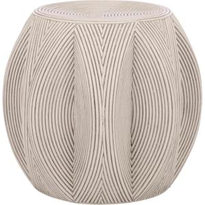 SAFAVIEH Home Collection – Oleg White Washed Rattan Accent Table, Sculptural Textural Design, Fully Assembled (ACC6702A)(White Washed)