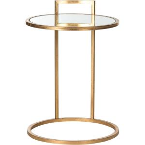 SAFAVIEH Home Collection Calvin Round Gold Leaf End Table