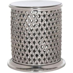 SAFAVIEH Home Collection Metal Lace Silver End Table