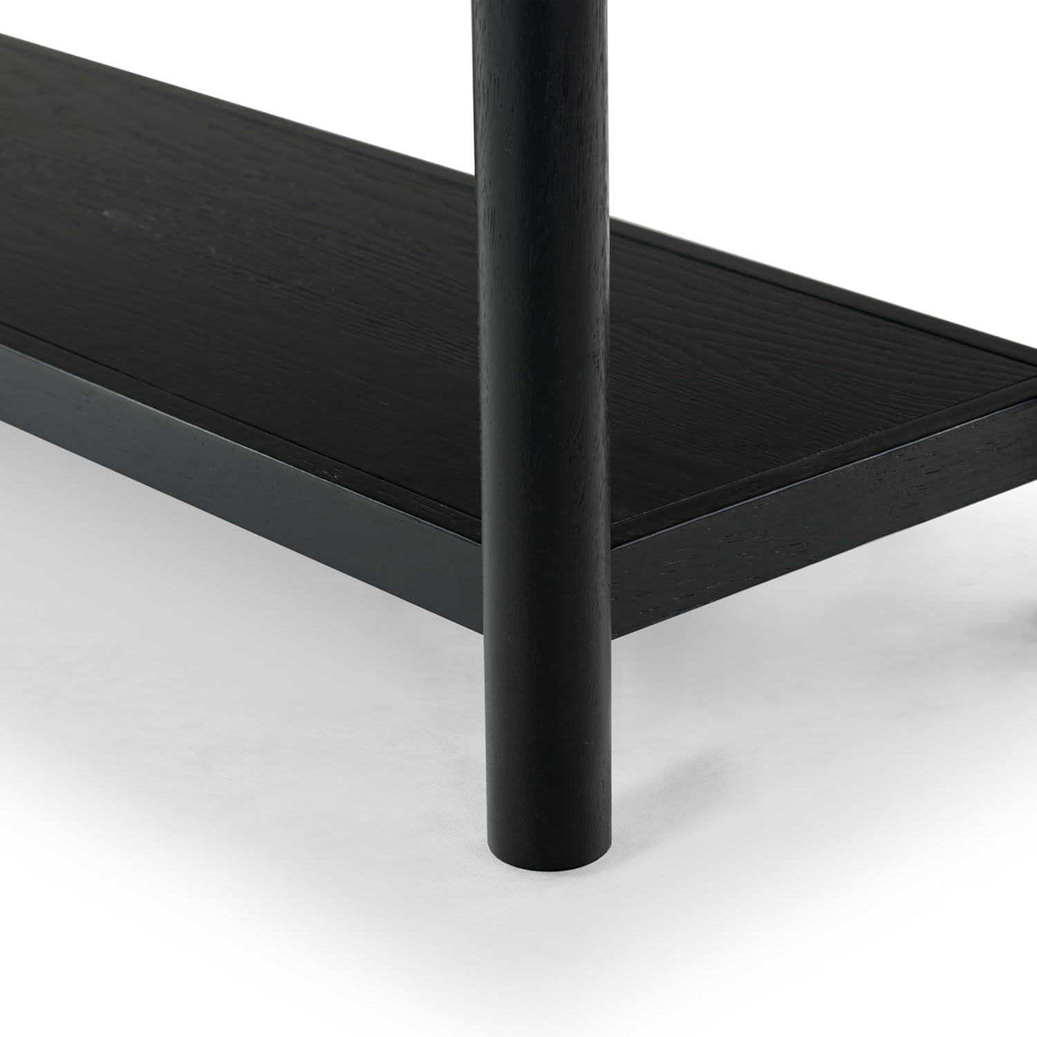 image:imageSAFAVIEH Couture Collection Jaylessa Medium Oak 2Drawer Console TableBlack