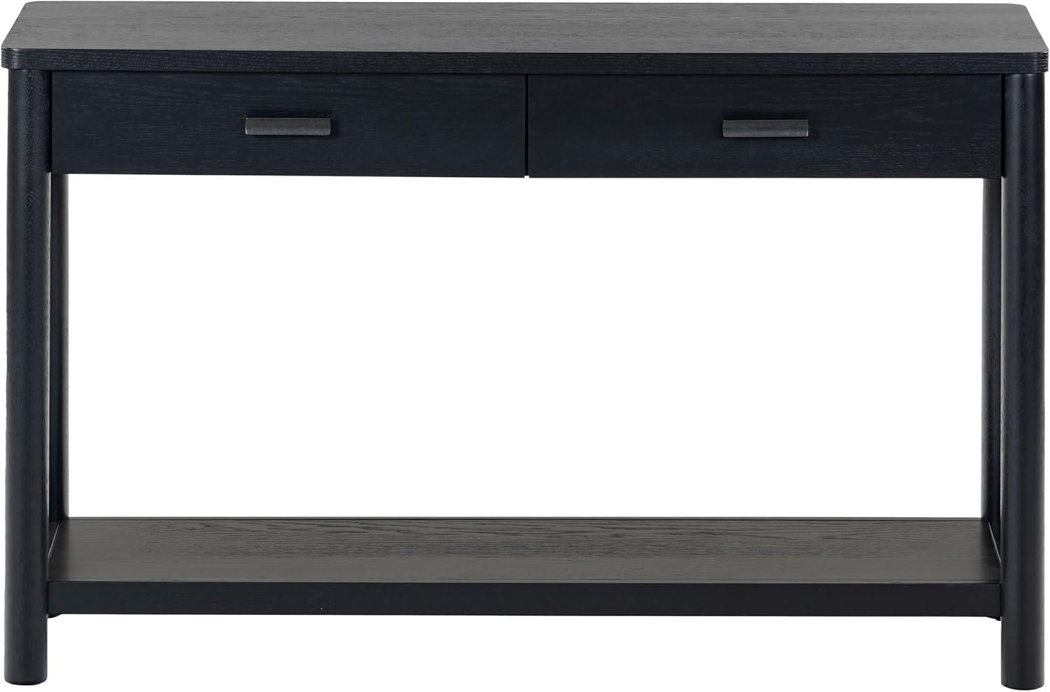 image:imageSAFAVIEH Couture Collection Jaylessa Medium Oak 2Drawer Console TableBlack