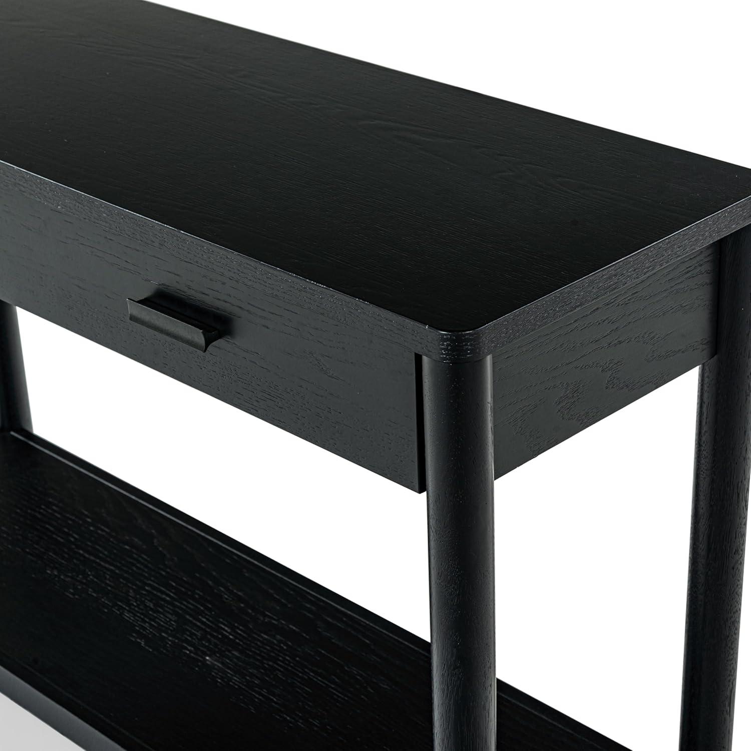 image:imageSAFAVIEH Couture Collection Jaylessa Medium Oak 2Drawer Console TableBlack