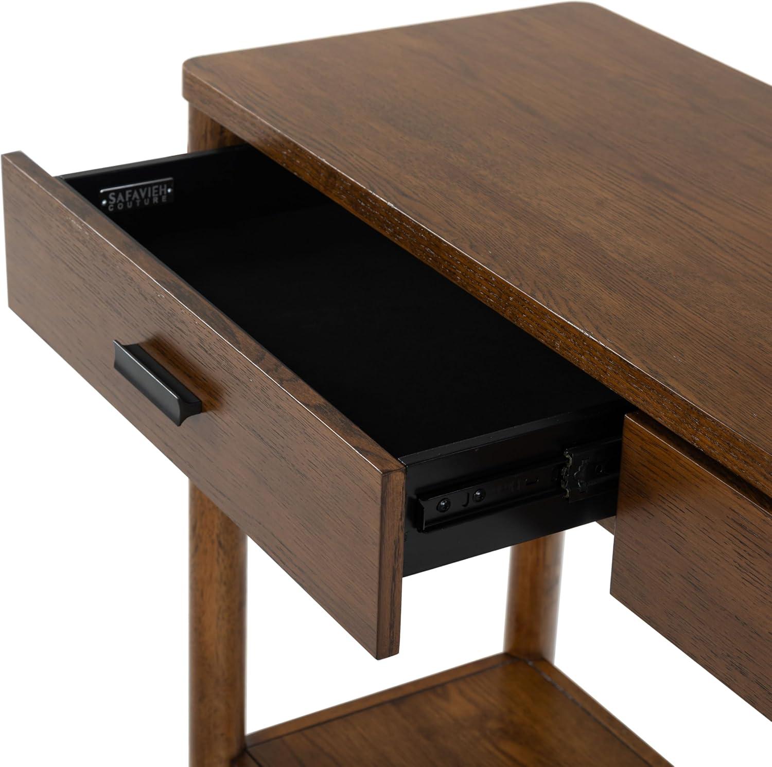 image:imageSAFAVIEH Couture Collection Jaylessa Medium Oak 2Drawer Console TableMedium Oak