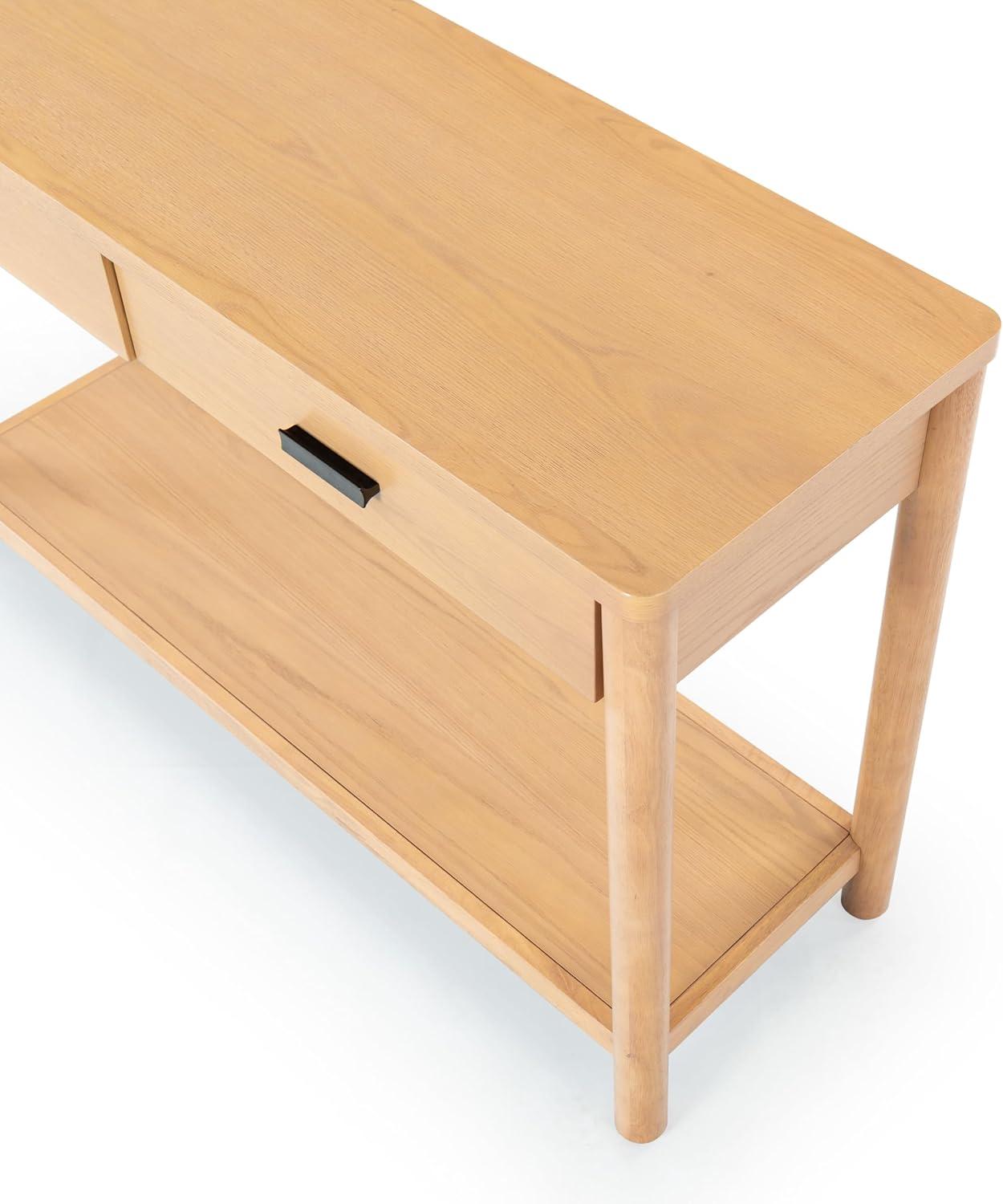 image:imageSAFAVIEH Couture Collection Jaylessa Medium Oak 2Drawer Console TableNatural