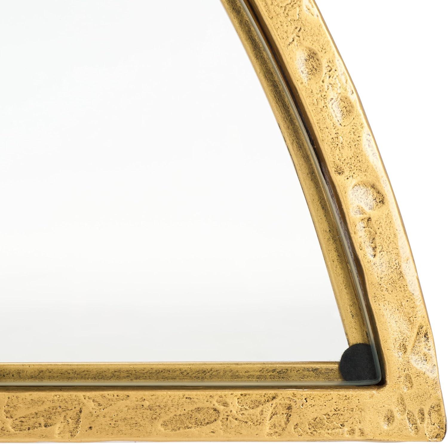 image:imageSAFAVIEH Couture Collection Tauri Brass amp White Marble Half Moon Console Table Fully AssembledBrassClear