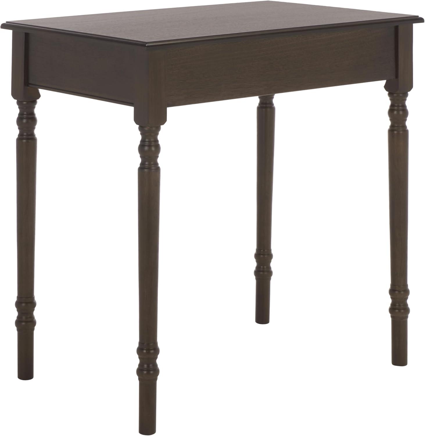 image:imageSAFAVIEH Home Collection Arina Dark Chocolate Writing Desk 1Drawer Traditional Desk Classic Home Office Design DSK5710D