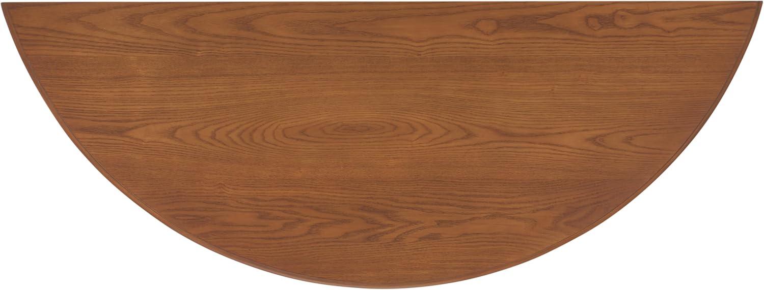 image:imageSAFAVIEH Home Collection Christina Firewood Semicircle Console Table with Shelf French Elegance Half Moon Design Cabriole Leg Accent AMH6610EFirewood