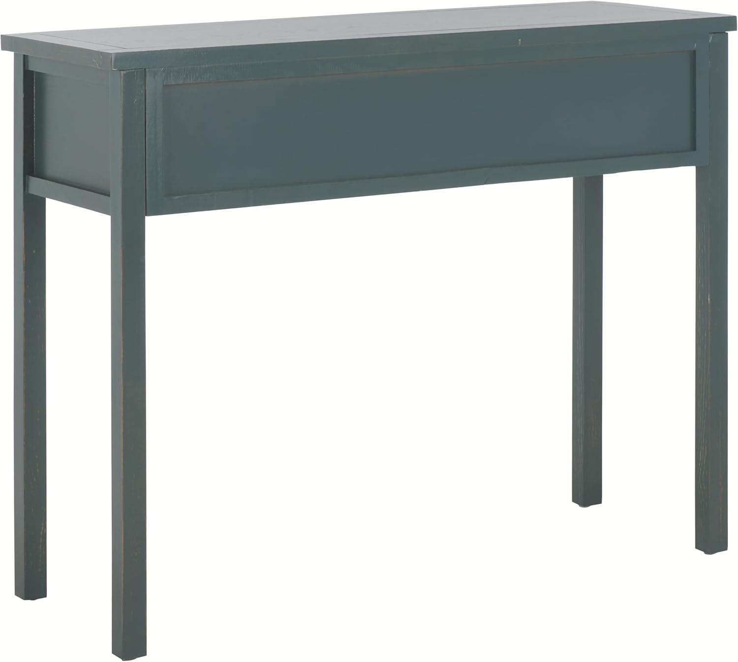 image:imageSAFAVIEH Home Collection Cindy White Console Table with Three Drawers French Farmhouse Storage Console Tapered Leg Design AMH6568CDark Teal