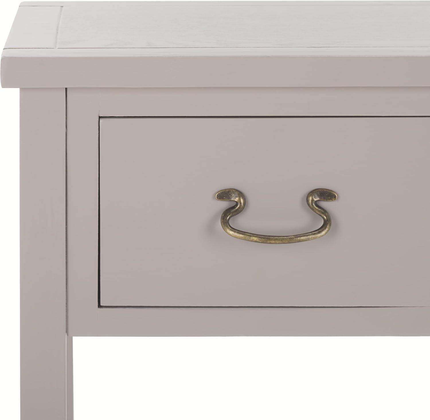 image:imageSAFAVIEH Home Collection Cindy White Console Table with Three Drawers French Farmhouse Storage Console Tapered Leg Design AMH6568CGrey