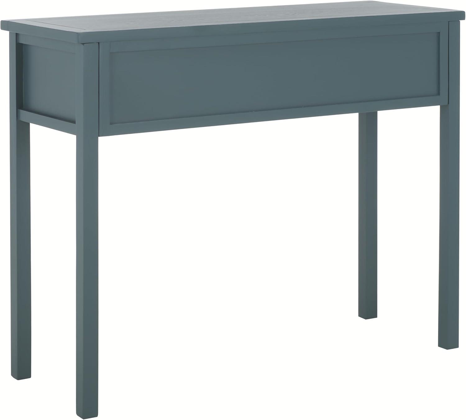 image:imageSAFAVIEH Home Collection Cindy White Console Table with Three Drawers French Farmhouse Storage Console Tapered Leg Design AMH6568CTeal
