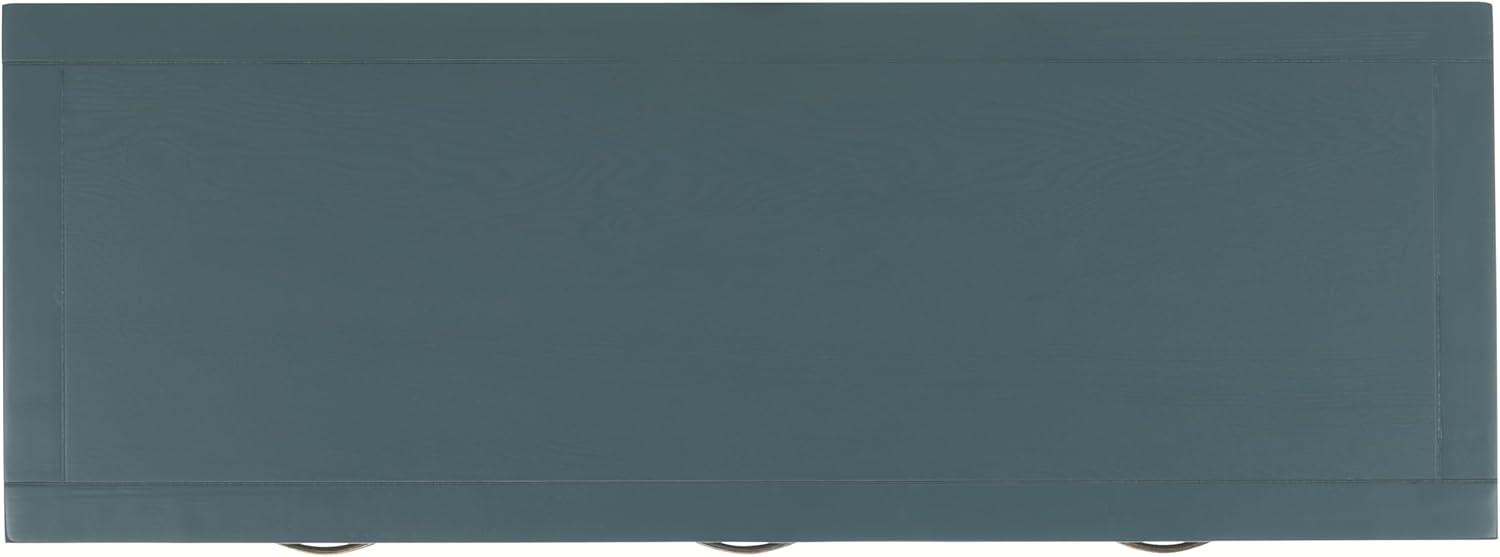 image:imageSAFAVIEH Home Collection Cindy White Console Table with Three Drawers French Farmhouse Storage Console Tapered Leg Design AMH6568CTeal