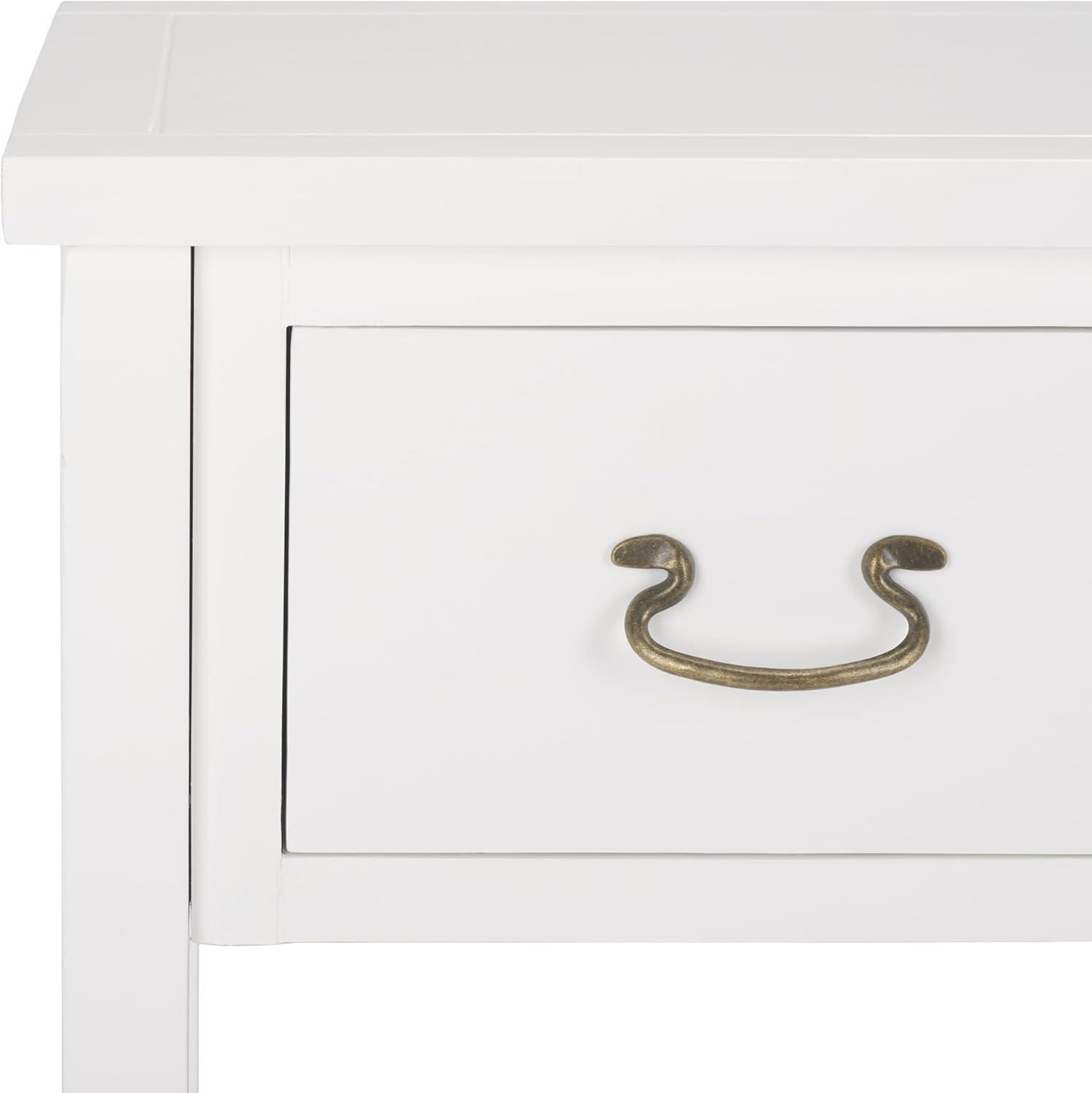 image:imageSAFAVIEH Home Collection Cindy White Console Table with Three Drawers French Farmhouse Storage Console Tapered Leg Design AMH6568CWhite