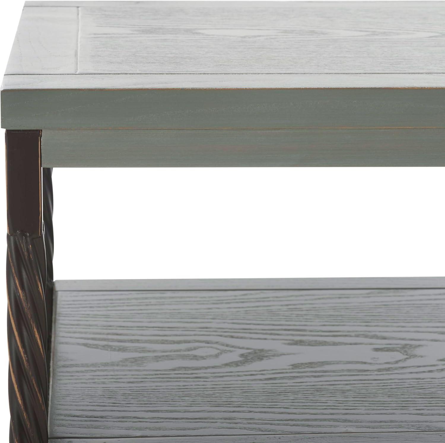 image:imageSAFAVIEH Home Collection Joshua Ash Grey 3Drawer Console Table with Shelf Wicker Front Storage Drawers FarmhouseInspired Accent Console for Entryway or Living Room AMH6532BAsh Grey