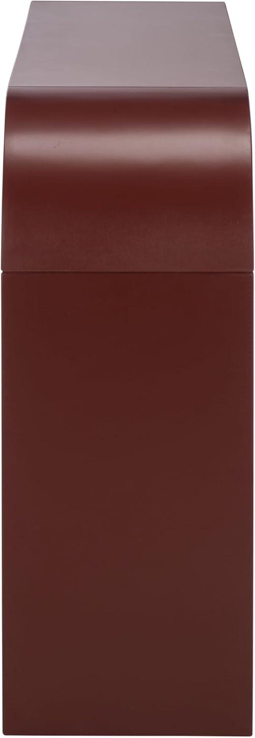 image:imageSAFAVIEH Home Collection Liasonya Modern Natural Brown Waterfall Curved Console TableBordeaux