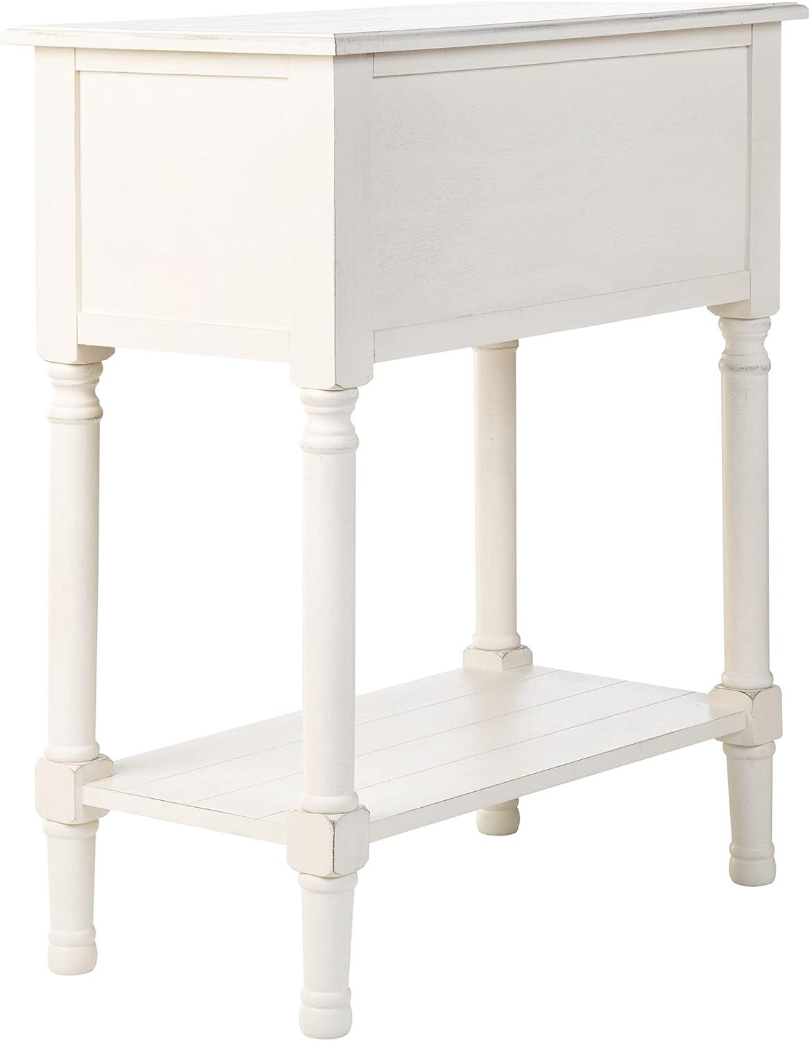 image:imageSAFAVIEH Home Collection Primrose Greige Console Table with Three Drawers amp Shelf Classic Contemporary Storage Console Compact Entryway Design CNS5707DDistressed White