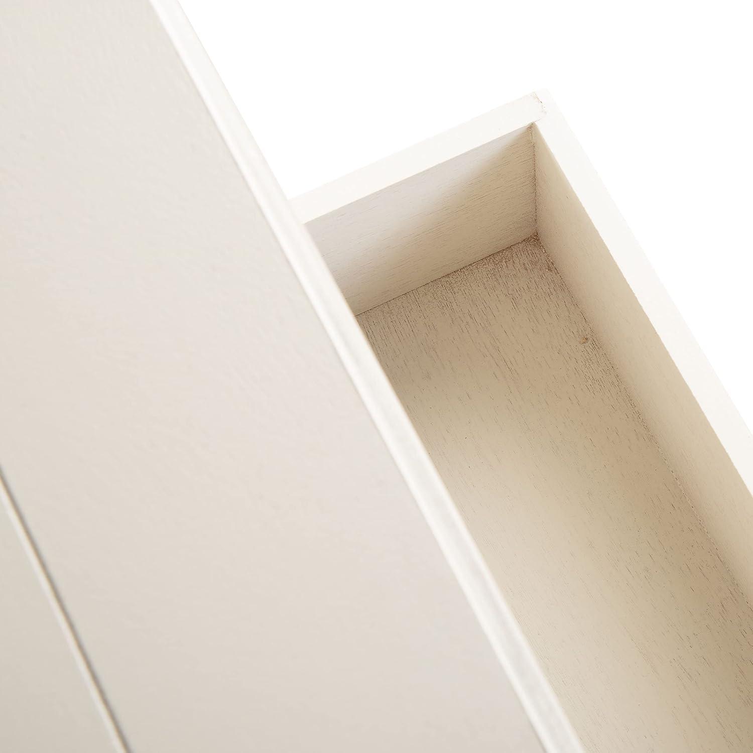 image:imageSAFAVIEH Home Collection Primrose Greige Console Table with Three Drawers amp Shelf Classic Contemporary Storage Console Compact Entryway Design CNS5707DDistressed White