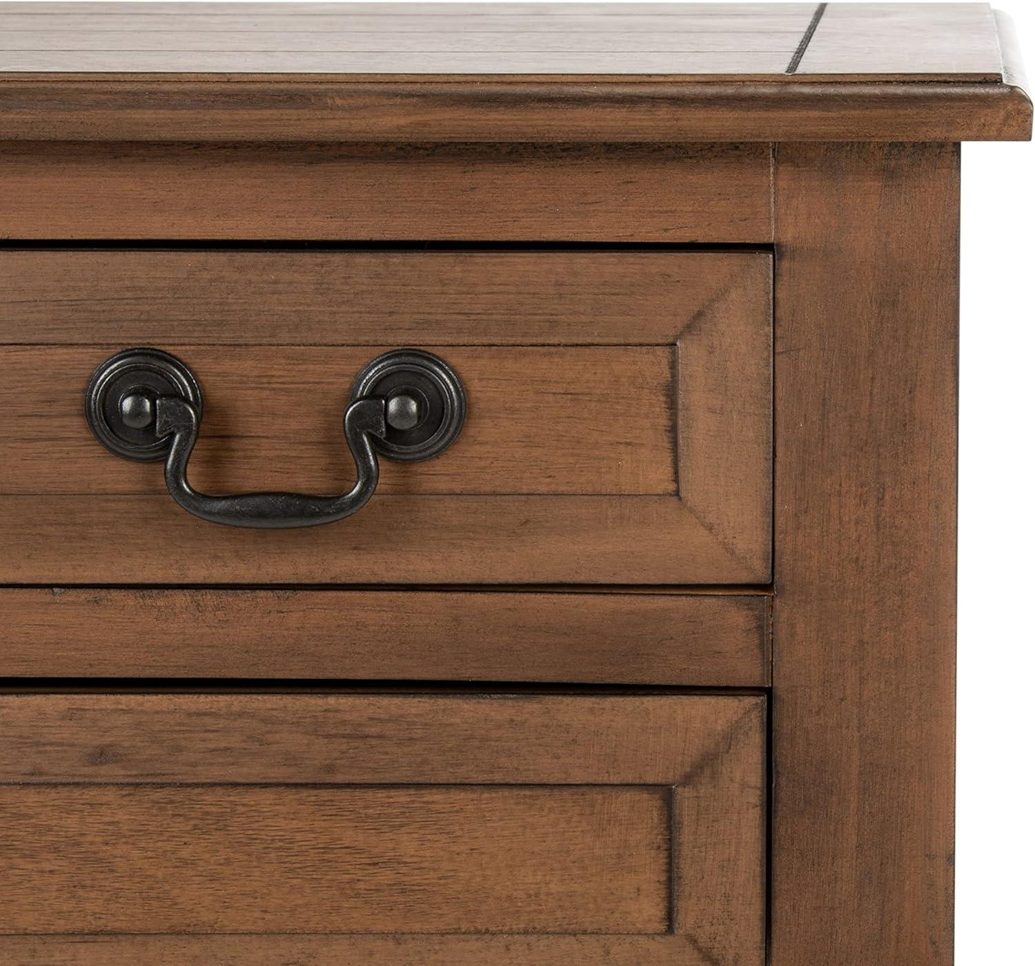 image:imageSAFAVIEH Home Collection Primrose Greige Console Table with Three Drawers amp Shelf Classic Contemporary Storage Console Compact Entryway Design CNS5707DBrown