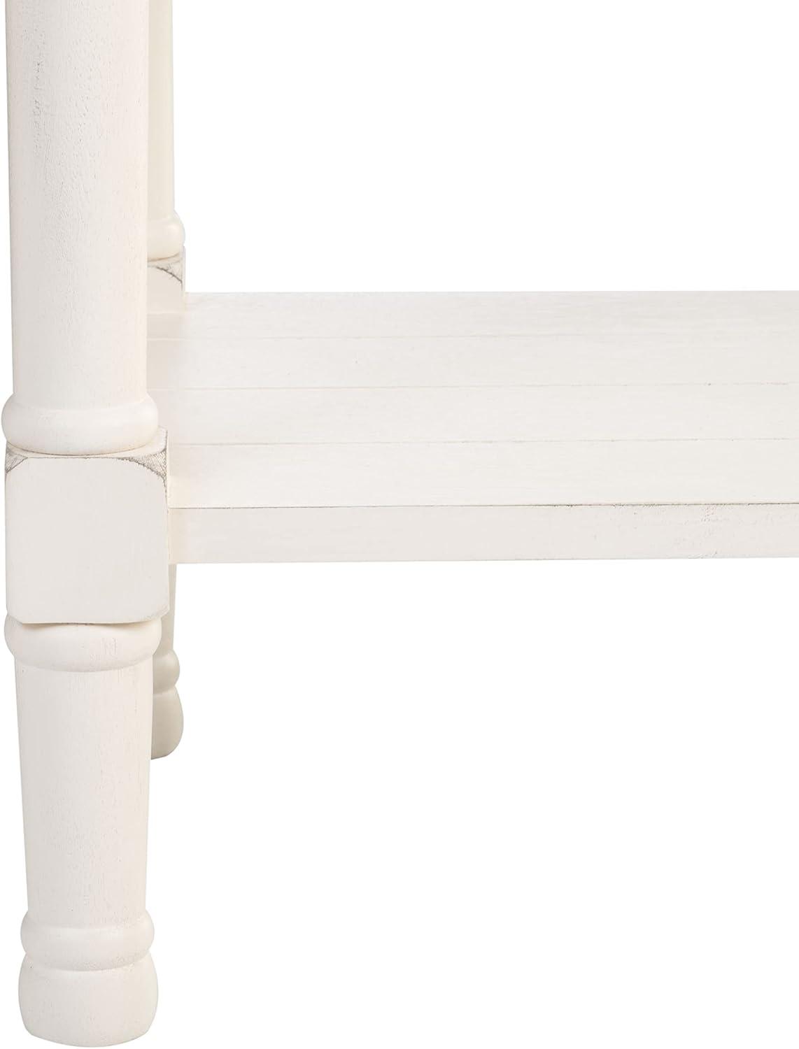 image:imageSAFAVIEH Home Collection Primrose Greige Console Table with Three Drawers amp Shelf Classic Contemporary Storage Console Compact Entryway Design CNS5707DDistressed White