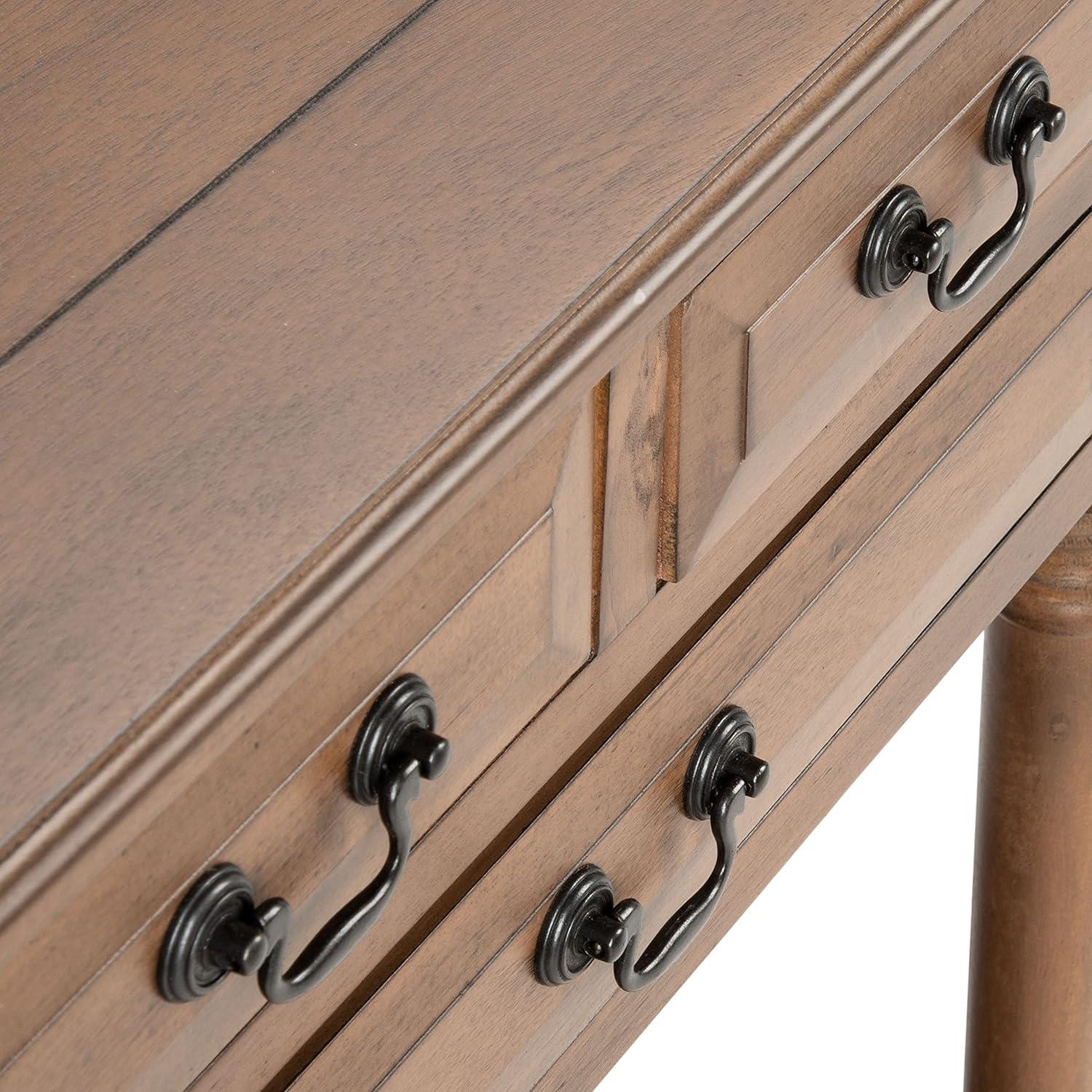 image:imageSAFAVIEH Home Collection Primrose Greige Console Table with Three Drawers amp Shelf Classic Contemporary Storage Console Compact Entryway Design CNS5707DBrown