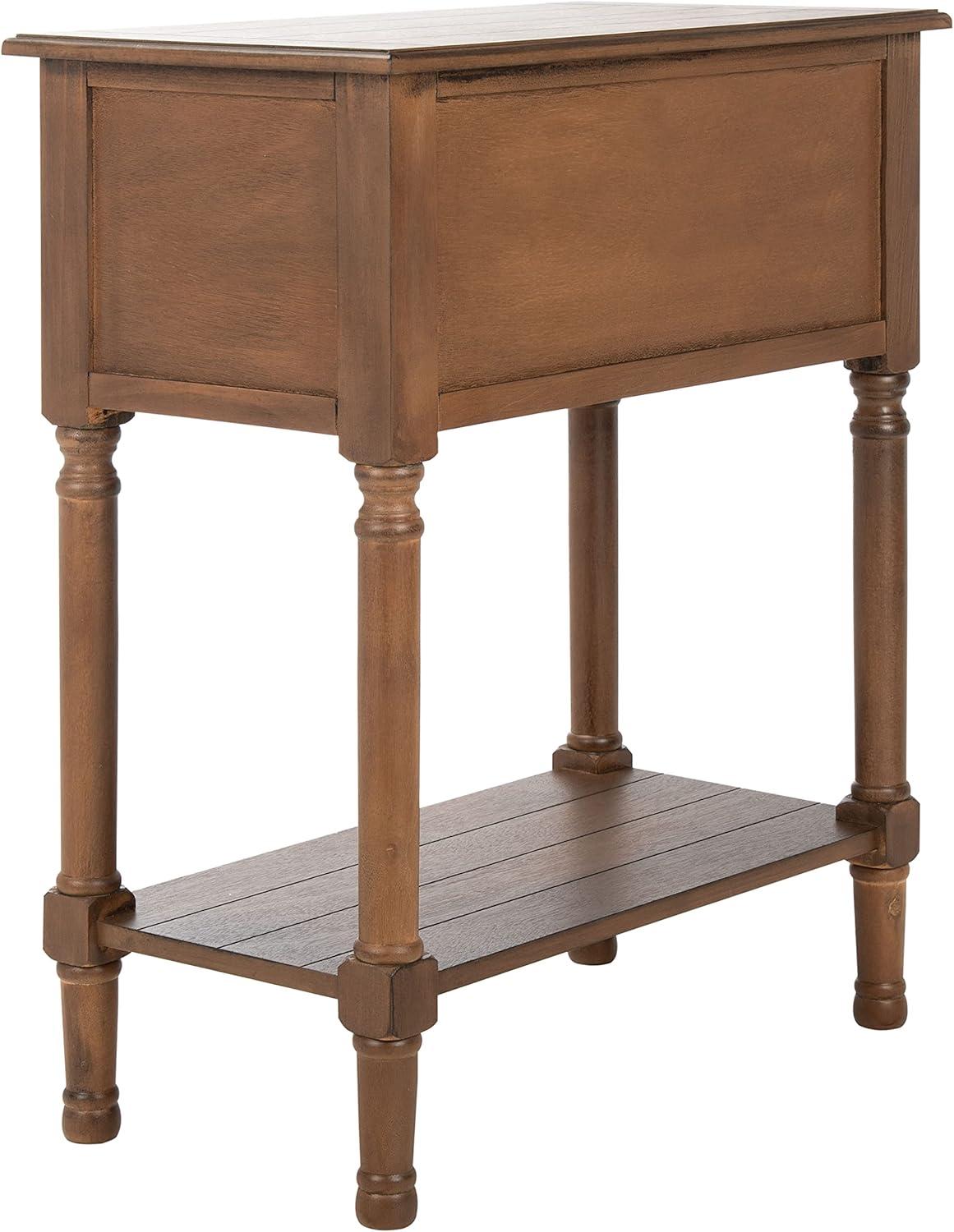 image:imageSAFAVIEH Home Collection Primrose Greige Console Table with Three Drawers amp Shelf Classic Contemporary Storage Console Compact Entryway Design CNS5707DBrown