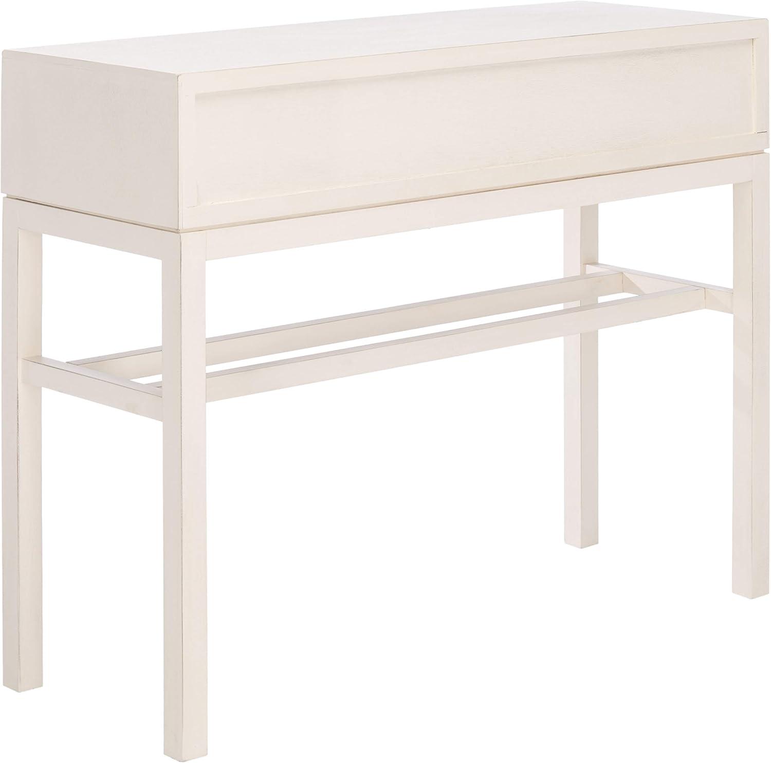 image:imageSAFAVIEH Home Collection Ajana Distressed White 2Drawer Console TableDistressed White