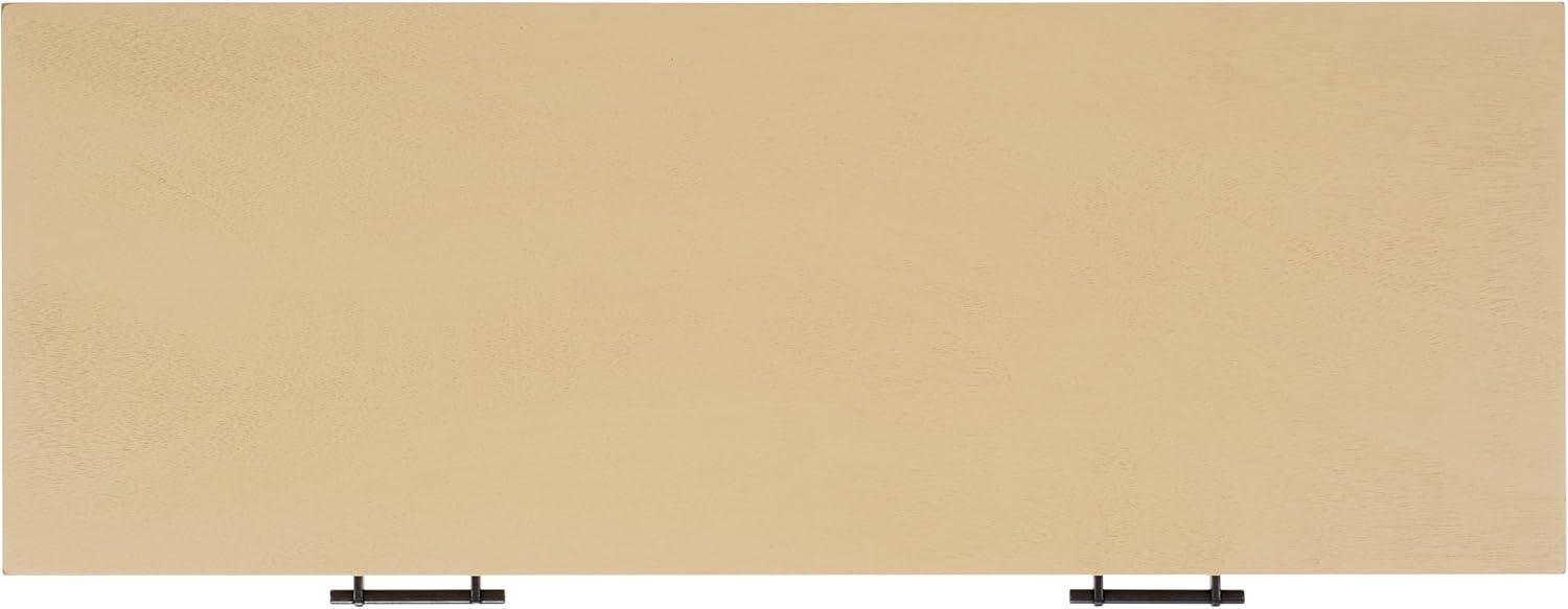 image:imageSAFAVIEH Home Collection Ajana Distressed White 2Drawer Console TableNatural