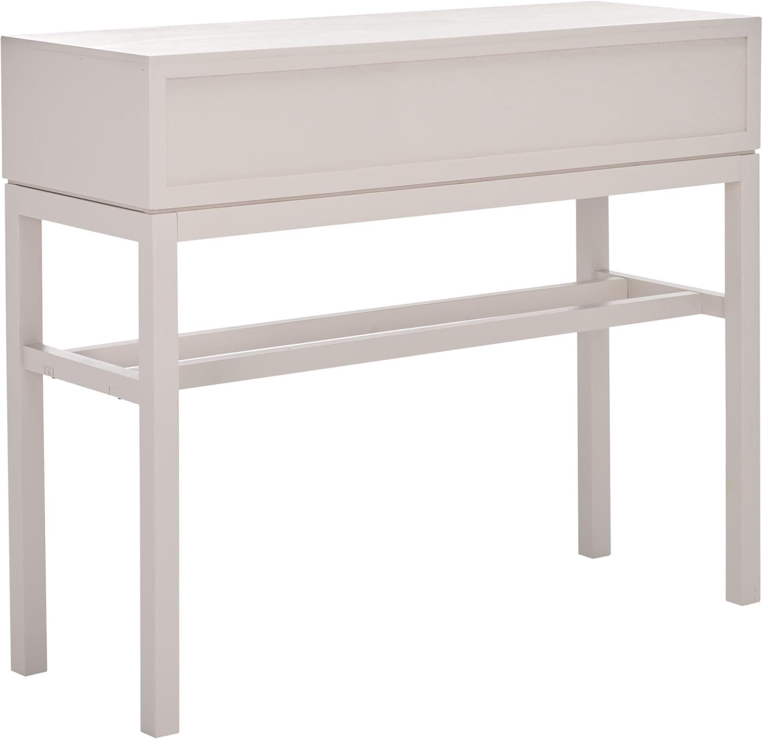 image:imageSAFAVIEH Home Collection Ajana Distressed White 2Drawer Console TableSummer Grey