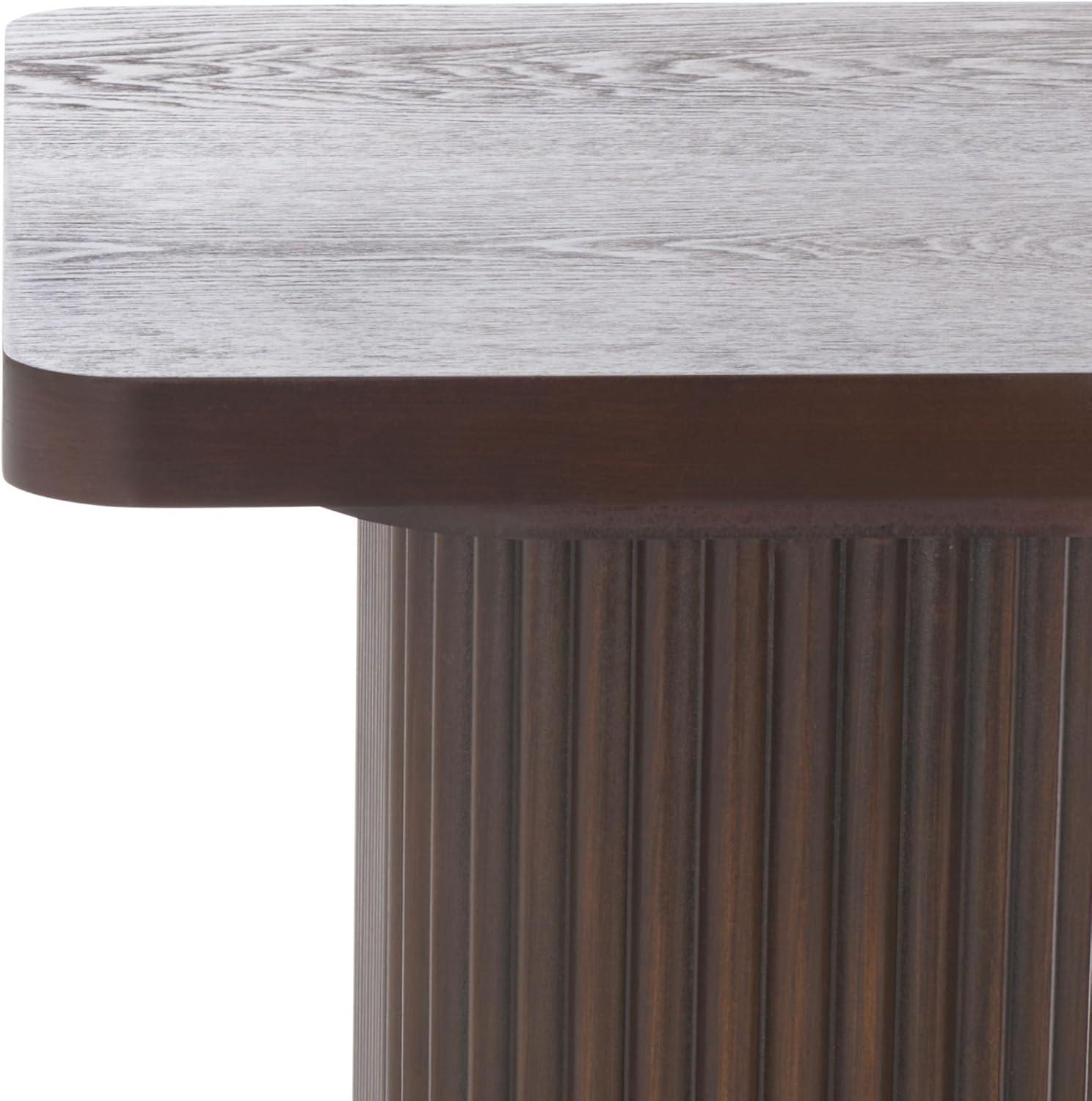 image:imageSAFAVIEH Home Collection Berai Dark Brown Console Table Fully AssembledDark Brown