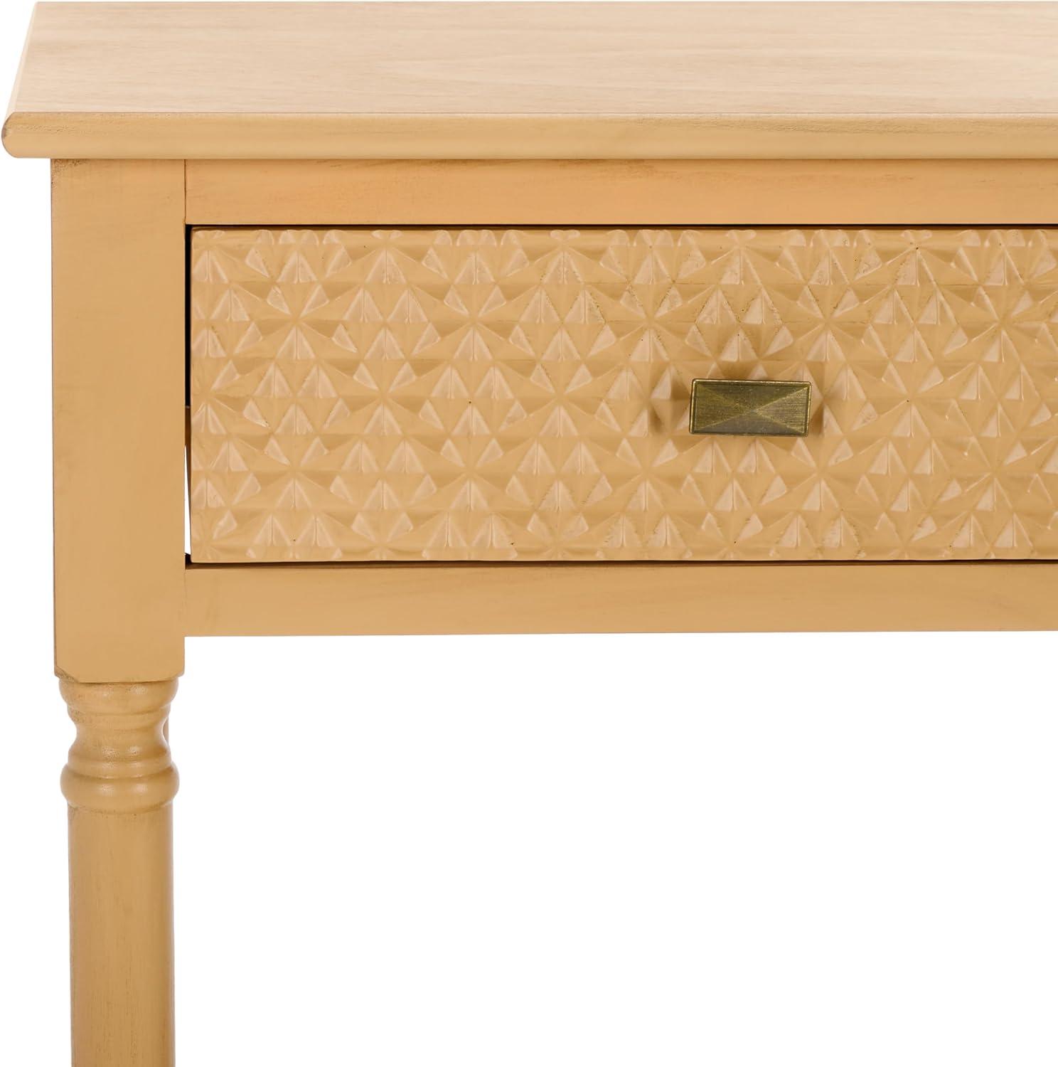 image:imageSAFAVIEH Home Collection Halton Camel Brown 2Drawer Console Table for Living Room Foyer Bedroom Hallway Entryway OfficeCamel
