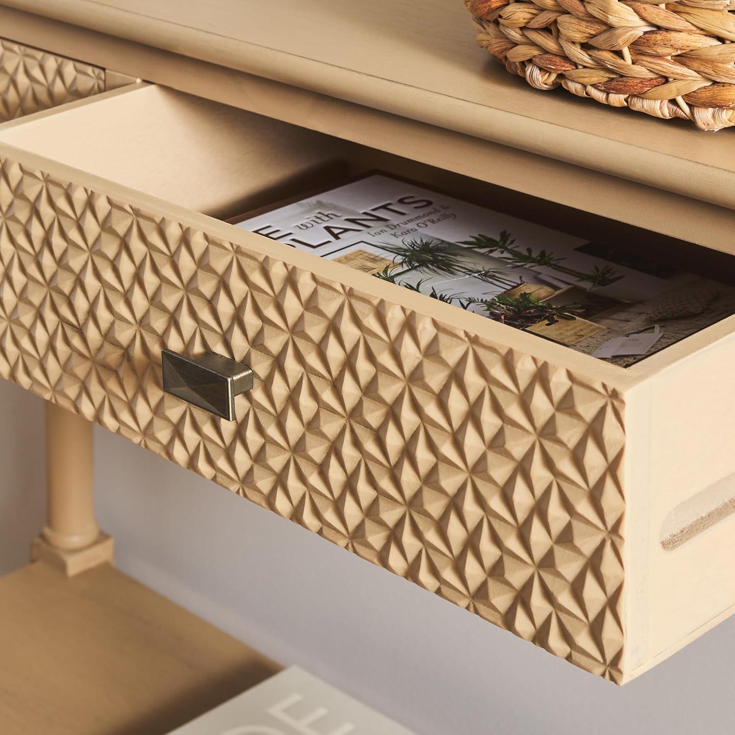 image:imageSAFAVIEH Home Collection Halton Camel Brown 2Drawer Console Table for Living Room Foyer Bedroom Hallway Entryway OfficeCamel