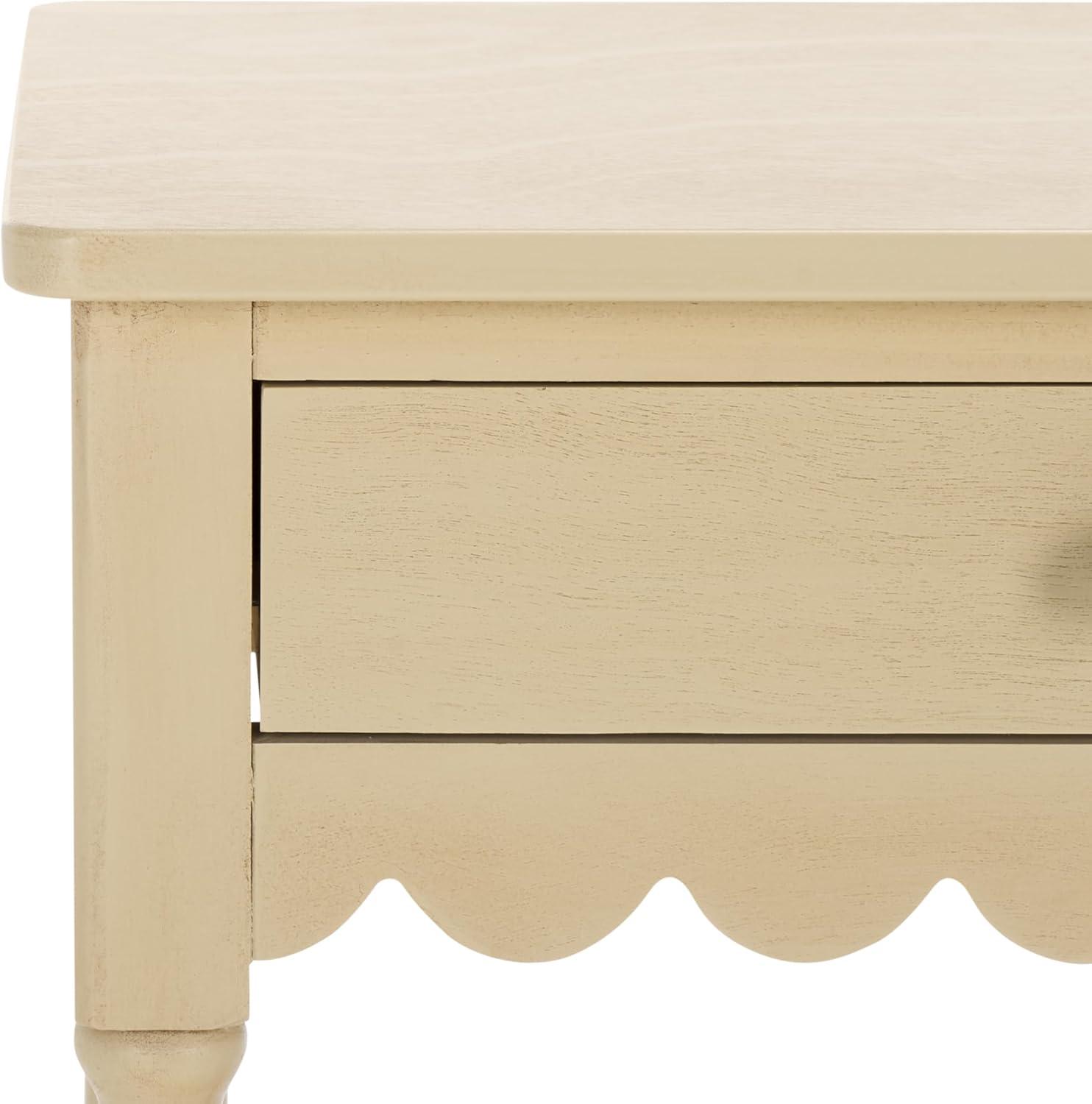 image:imageSAFAVIEH Home Collection Haven Desert Brown 2Drawer Small Console Table for Entryway Living Room FoyerNatural