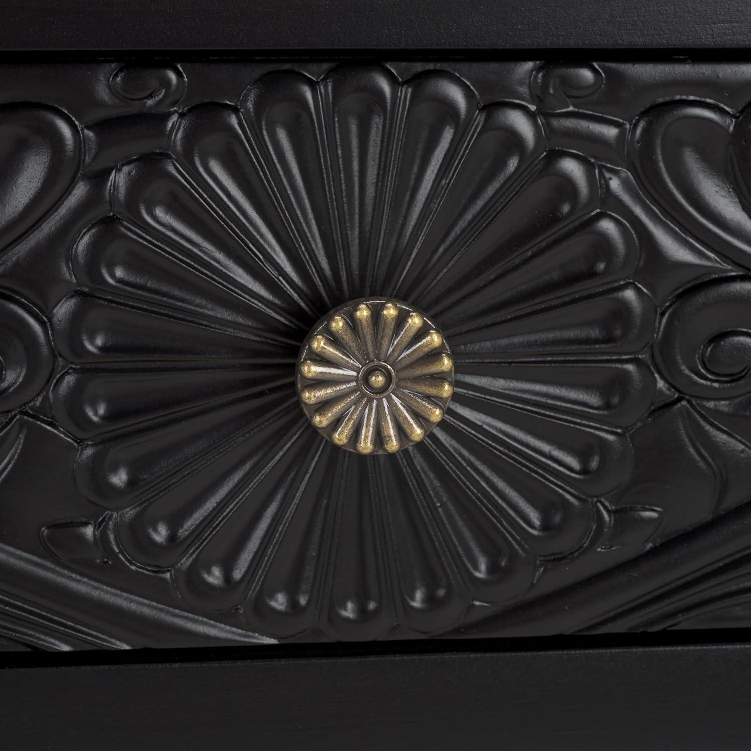 image:imageSAFAVIEH Home Collection Josie Greige 2Drawer Console TableBlack