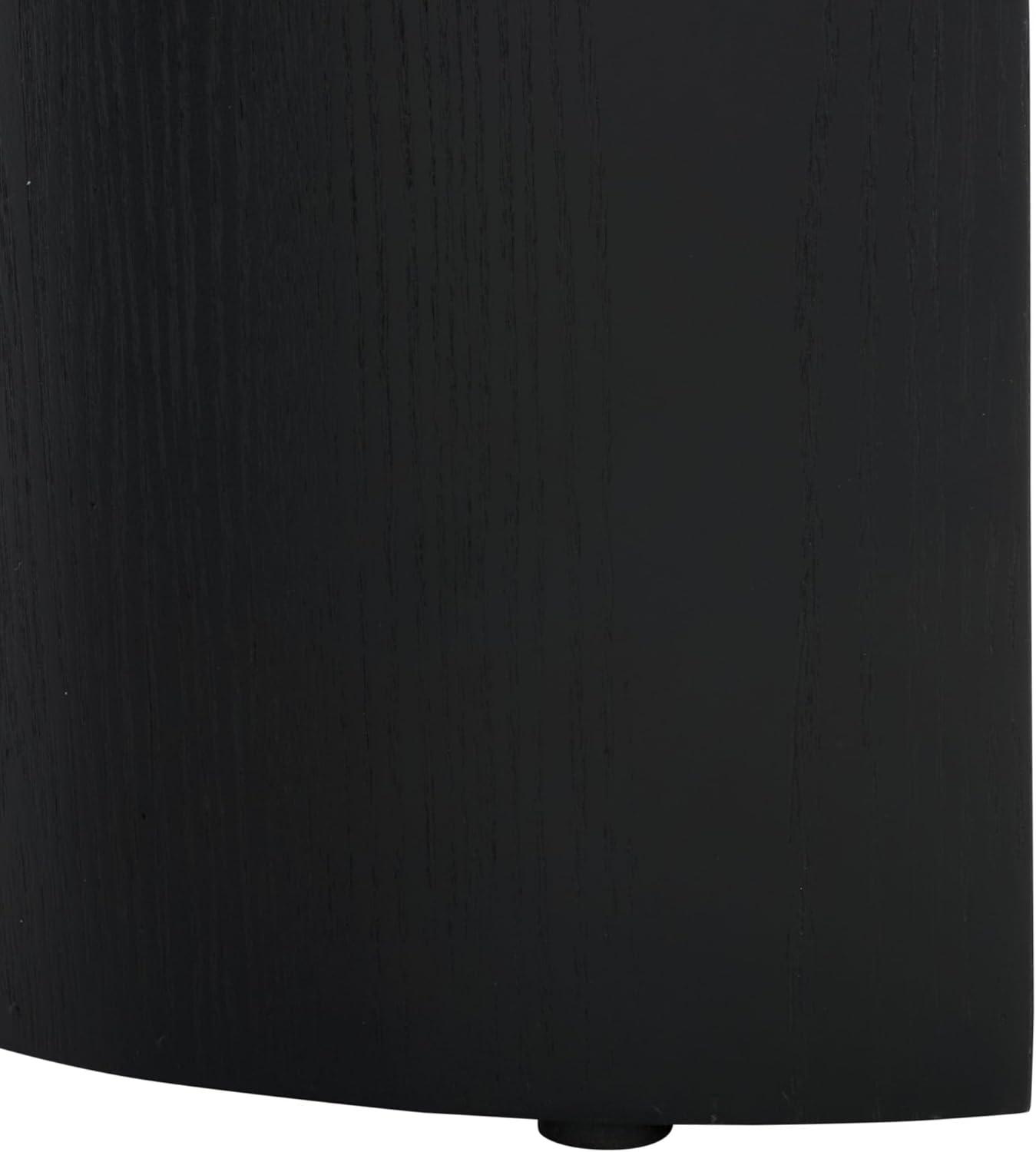 image:imageSAFAVIEH Home Collection Koka Walnut Brown Oval Top Console Table Fully AssembledBlack